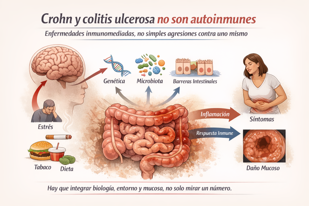 Crohn y colitis ulcerosa no son autoinmunes